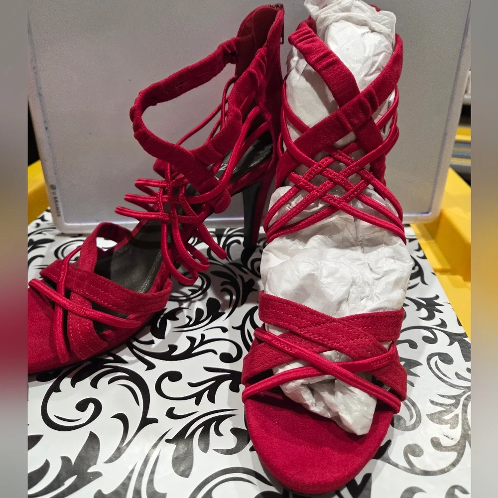 Impo Red Strappy Heels